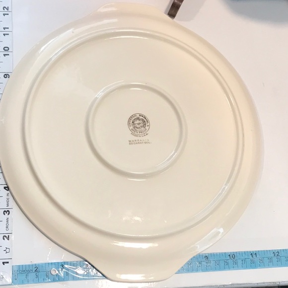 Universal Cambridge Pottery Windmill Platter Pie Plate  Dutch Scene 22 Karat - Picture 13 of 16